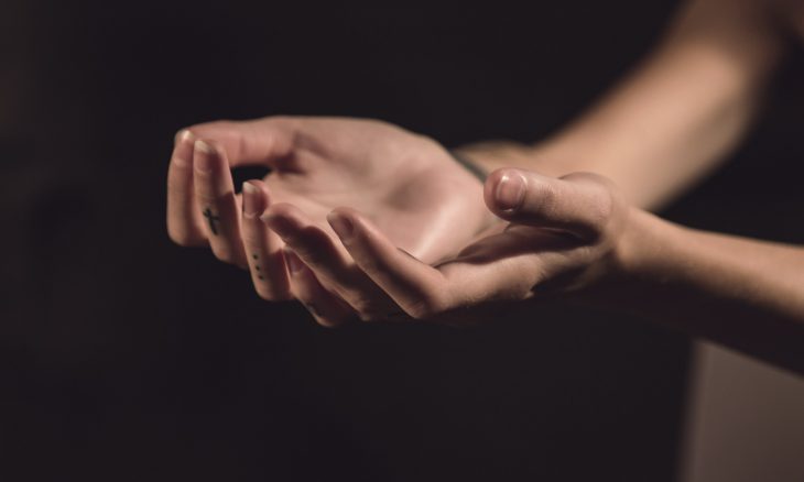 holding out your hands