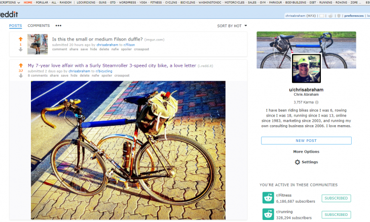 reddit New User Profile and Moderation