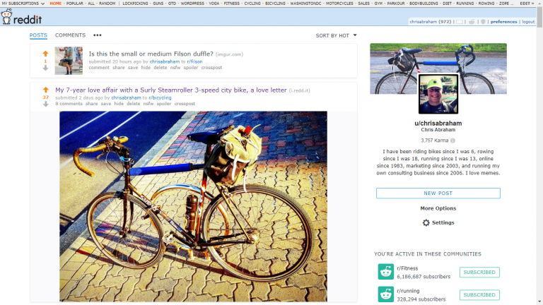 reddit New User Profile and Moderation